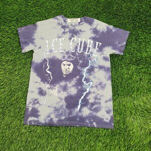 Ice-Cube Portrait Rapper Shirt Womens Small 17x24 Blue